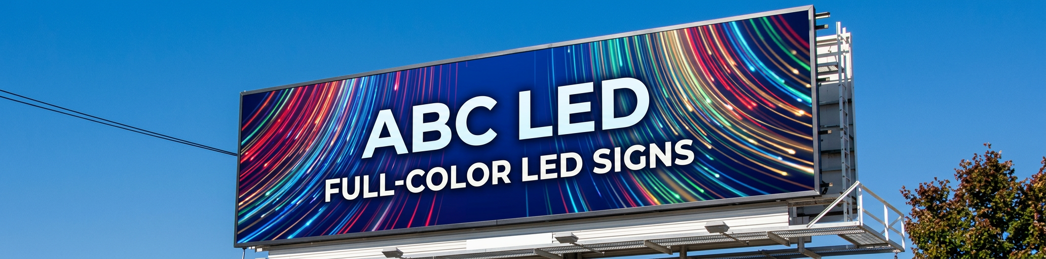 Custom-size outdoor LED billboard installation